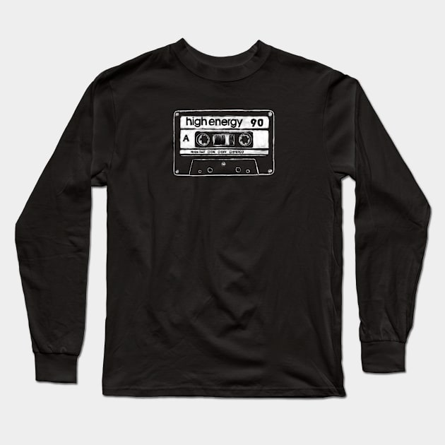 90 Retro Birthday Mix Tape 1990 Long Sleeve T-Shirt by badlydrawnbabe